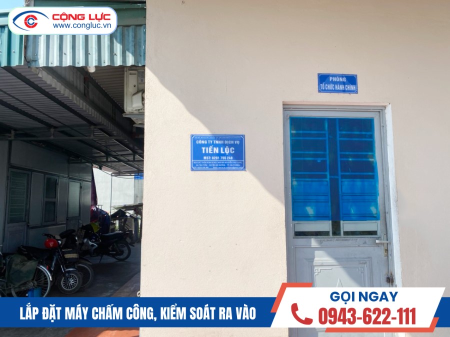 lắp đặt máy chấm công cho công ty tiến lộc tại tân tiến, an dương, hải phòng