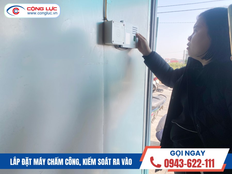 lắp đặt máy chấm công cho công ty tiến lộc ở huyện an dương, tp hải phòng