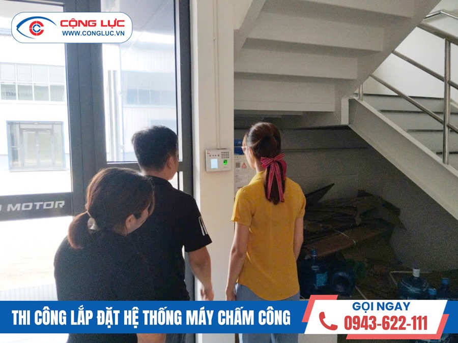cộng lực lắp đặt máy chấm công cho công ty Baike Vehicle Việt Nam tại KCN Bắc Tiền Phong Quảng Ninh
