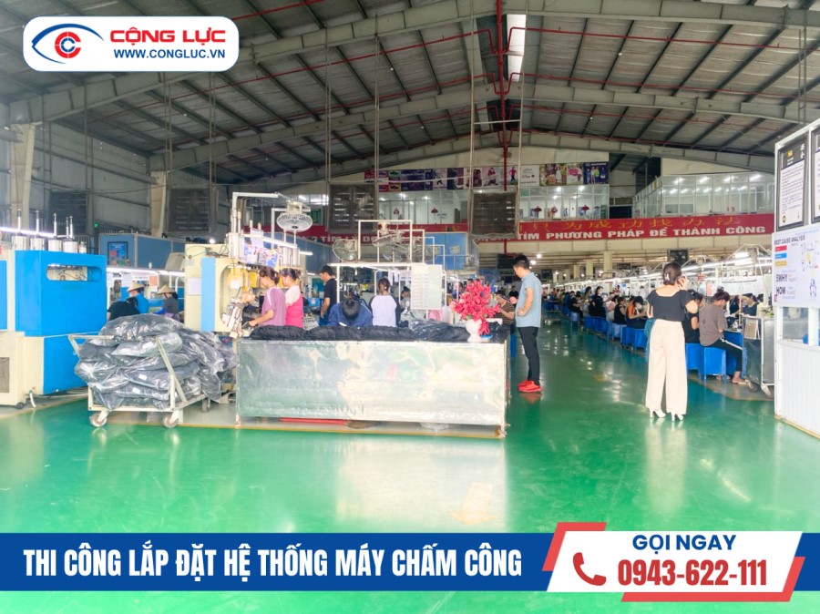 lắp đặt máy chấm công vân tay nhà xưởng oanh vân ở tiên lãng hải phòng