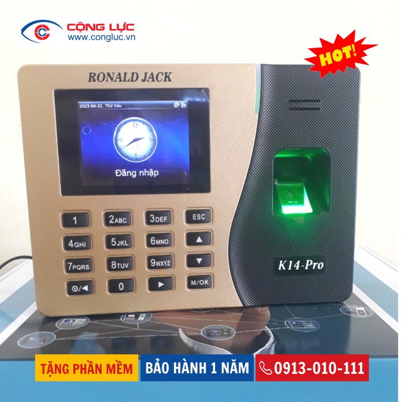 máy chấm công vân tay Ronald Jack K14 Pro giá rẻ