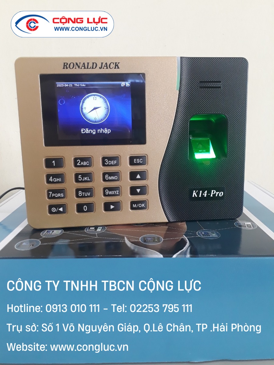 cung cấp máy chấm công vân tay lắp đặt tại công ty DA WU SUPPLY CHAIN , toà nhà Thành Đạt 1, Ngô Quyền Hải Phòng