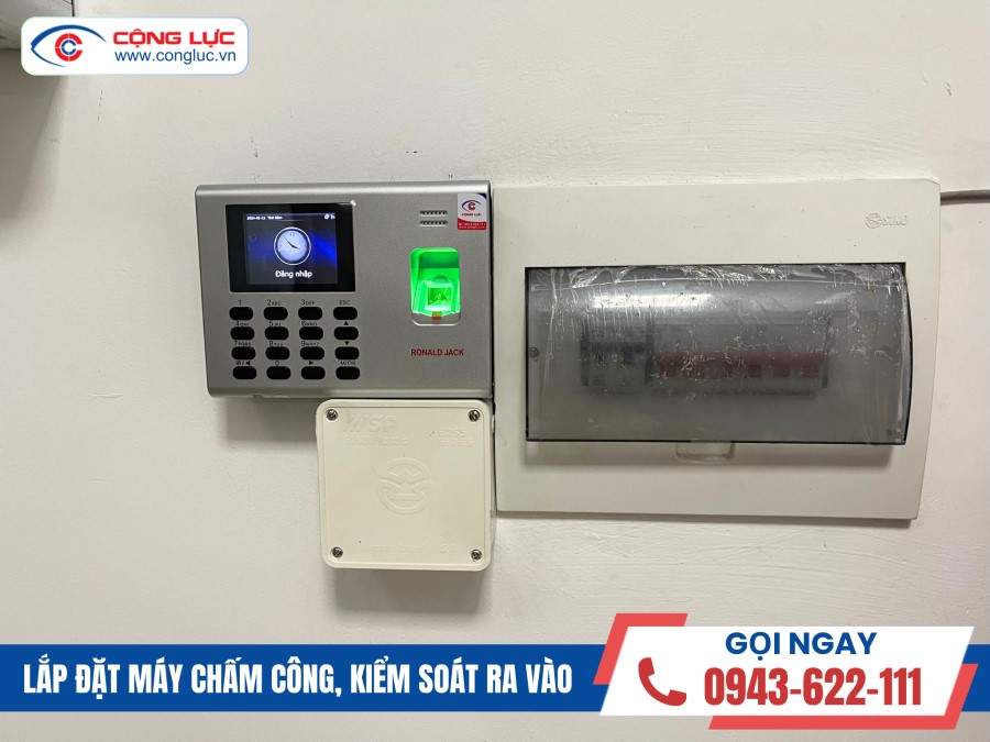 lắp máy chấm công vân tay tại công ty Zhong Xin Ya Tai kcn đồ sơn hải phòng