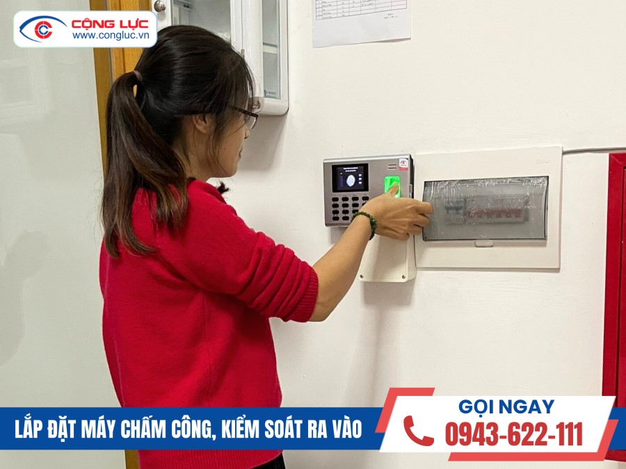 lắp máy chấm công cho công ty Zhong Xin Ya Tai tại kcn đồ sơn hải phòng