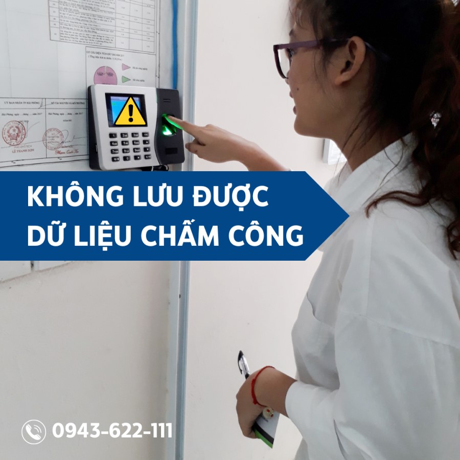 lỗi máy chấm công không lưu được dữ liệu chấm công. Cách khắc phục