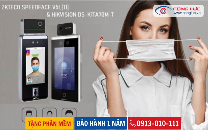bán máy chấm công khuôn mặt zkteco speedface v5l giá rẻ tại Hải Phòng