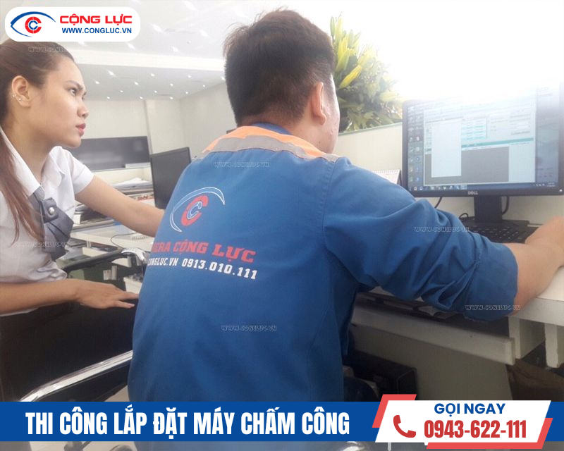Cộng Lực lắp máy chấm công khuôn mặt chuyên nghiệp số 1 Hải Phòng