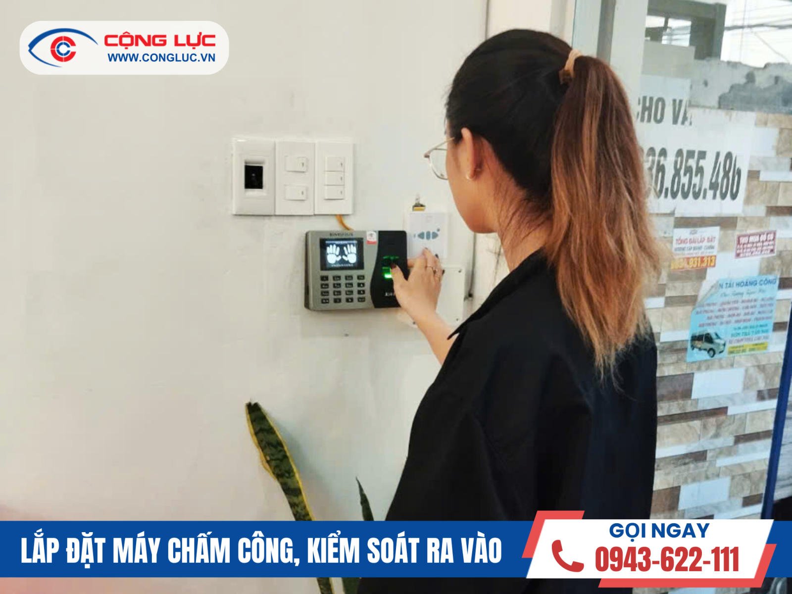 Cộng Lực lắp đặt máy chấm công vân tay có an toàn không