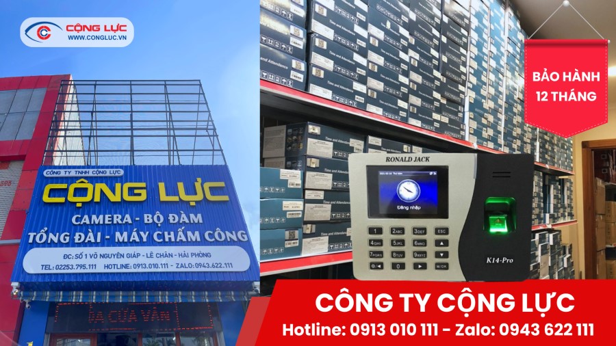 Cộng Lực đơn vị lắp đặt máy chấm công chuyên nghiệp ở Hải Phòng
