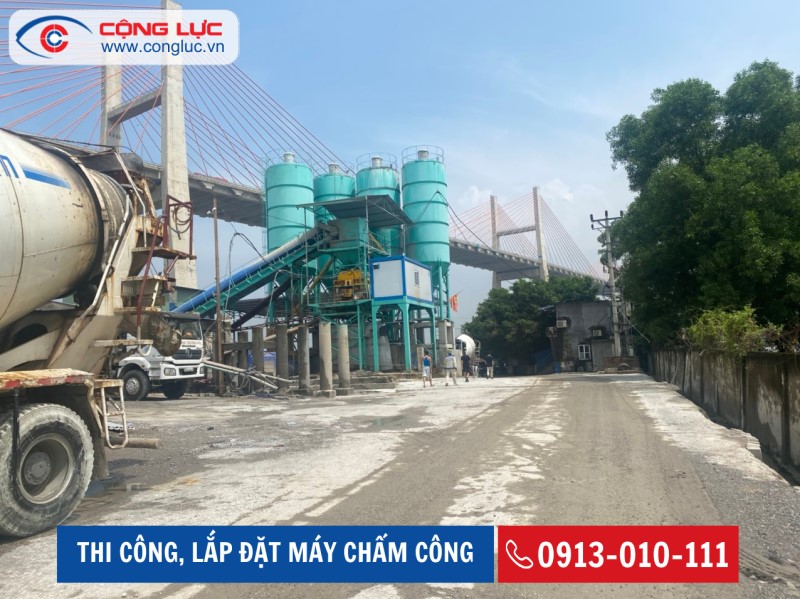 lắp đặt máy chấm công tại kcn đình vũ cho trạm bê tông trường phú