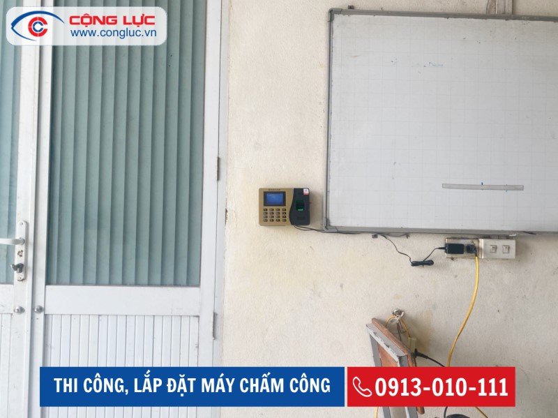 lắp máy chấm công vân tay ronald Jack k14 pro cho trạm bê tông trường phú tại kcn đình vũ