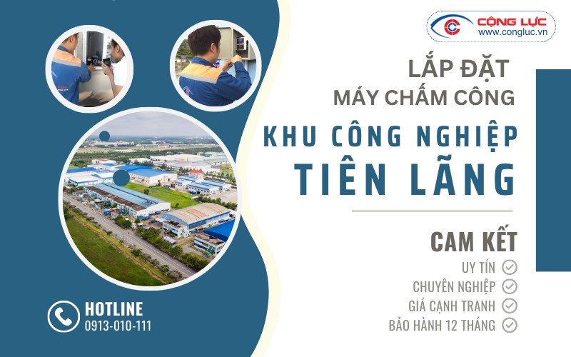 Lắp máy chấm công khu công nghiệp Tiên Lãng hải phòng