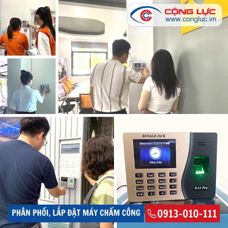 Lắp đặt máy chấm công chính hãng giá rẻ