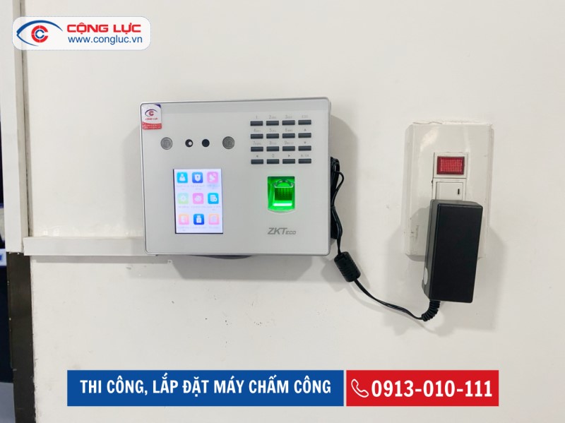 lắp máy chấm công khuôn mặt zkteco mb-40vl tại quận ngô quyền hải phòng