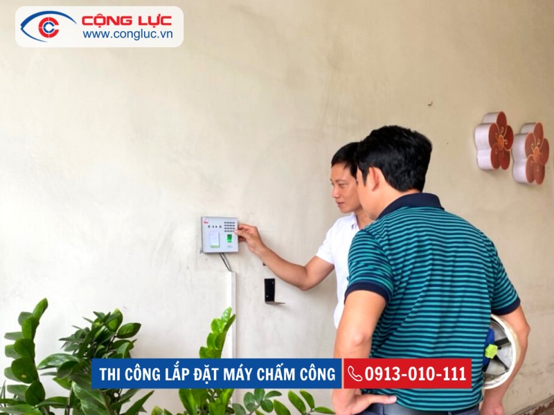 lắp máy chấm công khuôn mặt zkteco mb-40vl ở quận ngô quyền hải phòng