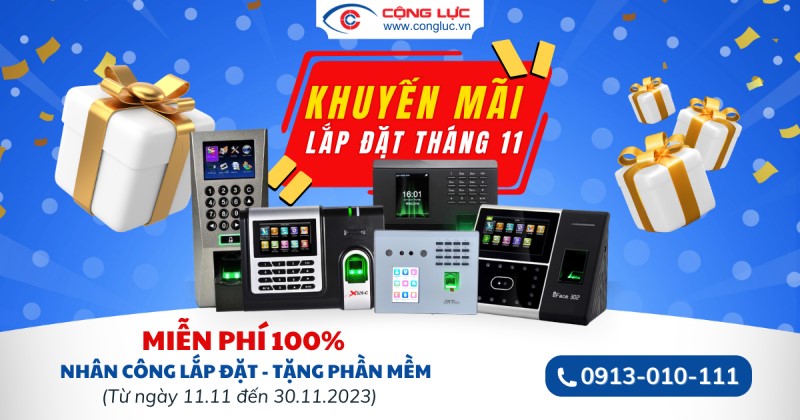 khuyến mãi lắp đặt máy chấm công tháng 11