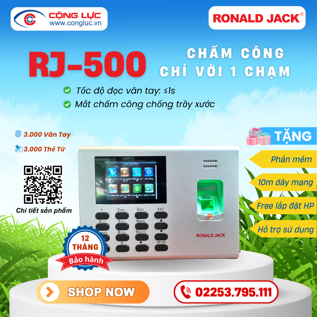 lắp đặt máy chấm công ronald jack rj500 tại công ty Zhong Xin Ya Tai kcn đồ sơn hải phòng
