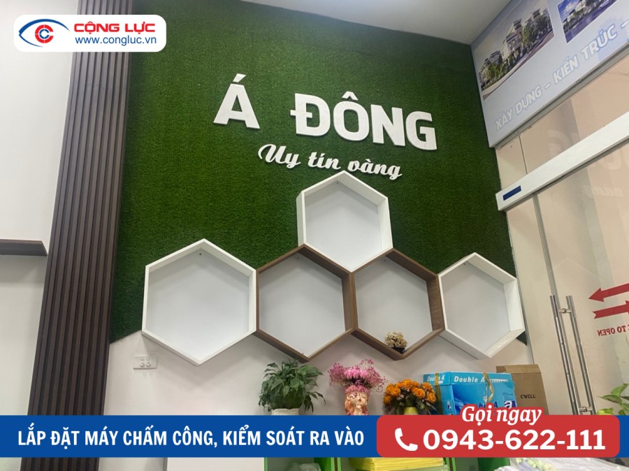 lắp đặt máy chấm công tại công ty xây dựng á đông đường thiên lôi vĩnh niệm hải phòng