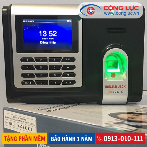 lắp máy chấm công vân tay ronald jack x628c cho công ty xây dựng á đông hải phòng