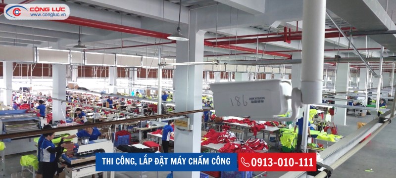 lắp máy chấm công tại công ty Headway Apparel Việt Nam ccn tây an, tiền hải, thái bình