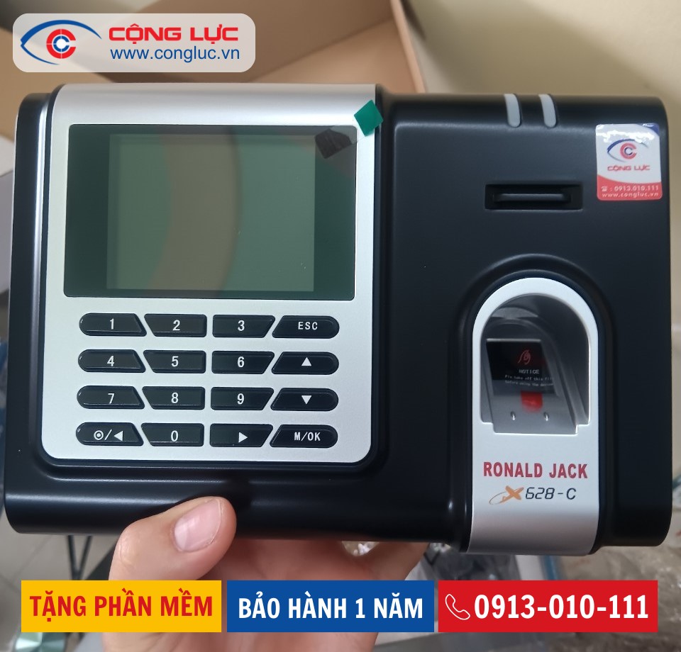 lắp máy chấm công vân tay Ronald Jack x628c cho công ty Headway Apparel Việt Nam ở ccn tây an, tiền hải, thái bình