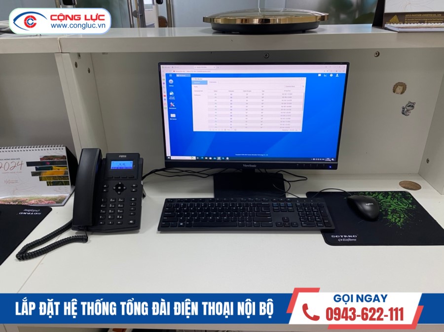 lắp hệ thống tổng đài điện thoại nội bộ tại văn phòng công ty Gold Partner toà nhà thành đạt 1