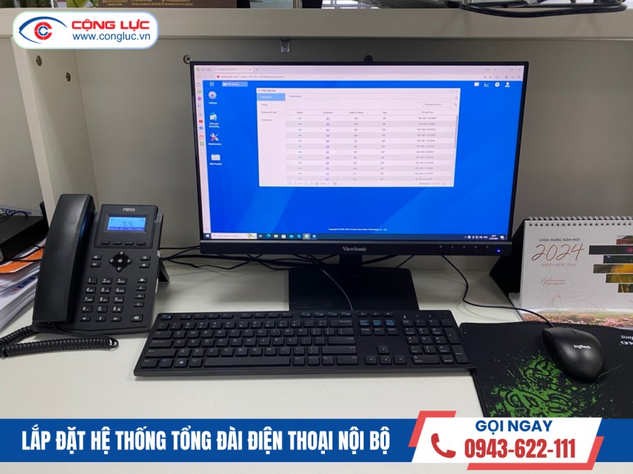lắp đặt điện thoại nội bộ văn phòng Gold Partner tại toà nhà thành đạt 1