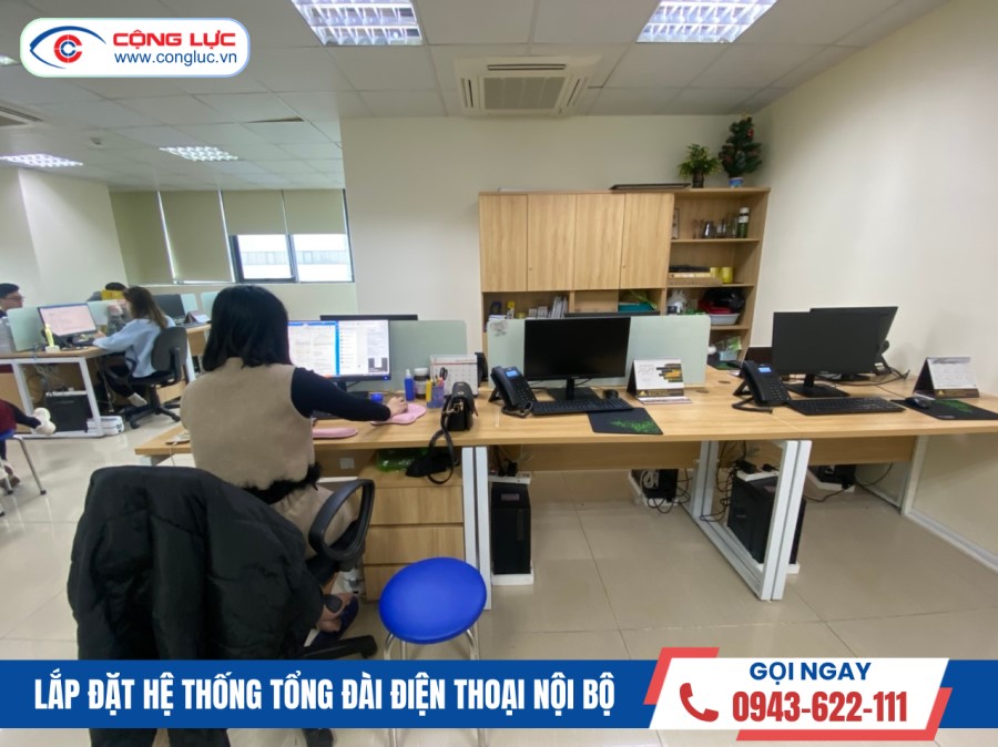 Cộng Lực thi công lắp đặt hệ thống tổng đài điện thoại nội bộ cho văn phòng Gold Partner tại Toà nhà Thành Đạt 1