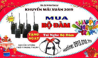 Khuyến Mãi Xuân 2019 - Mua Máy Bộ Đàm Cầm Tay Tặng Tai Nghe Cao Cấp
