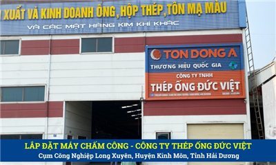 Lắp Máy Chấm Công Tại Kinh Môn Hải Dương Cho Công Ty Thép Ống Đức Việt