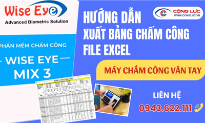 Hướng Dẫn Xuất Bảng Chấm Công Từ Máy Chấm Công Vân Tay Ra File Excel