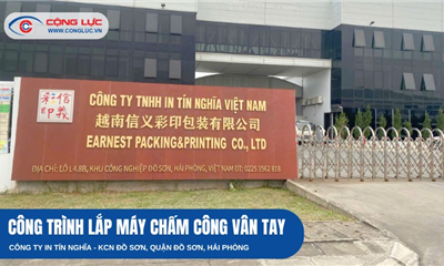 Cộng Lực Lắp Đặt Máy Chấm Công Vân Tay Cho Công Ty In Tín Nghĩa – KCN Đồ Sơn
