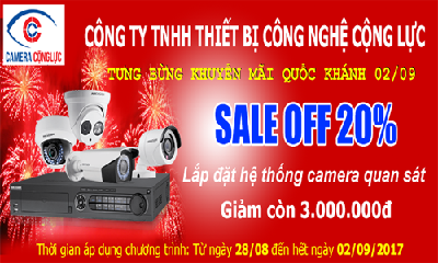 Siêu khuyến mại lắp đặt camera quan sát nhân dịp 02/09