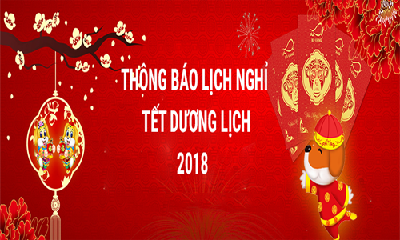 CỘNG LỰC Thông báo lịch nghỉ lễ tết dương lịch 01/01/2018