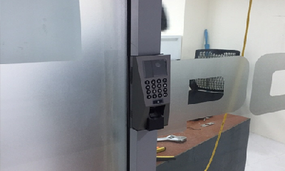 Lắp máy chấm công kiểm soát cửa ra vào Công ty Xây lắp đo lường Nhật Minh tại Tòa nhà Thùy Dương Hải Phòng