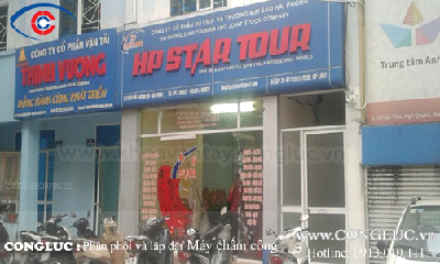 Lắp đặt máy chấm công tại Cầu Đất – Công ty HP Star tour Hải Phòng
