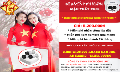 KHUYẾN MÃI CUỐI NĂM "Mua 3 camera quan sát tặng 1 camera"