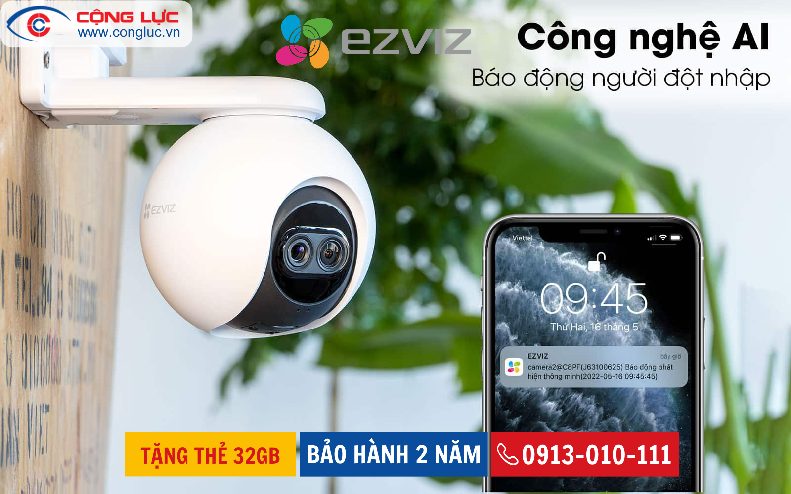 Camera Wifi Ezviz C8PF 2MP