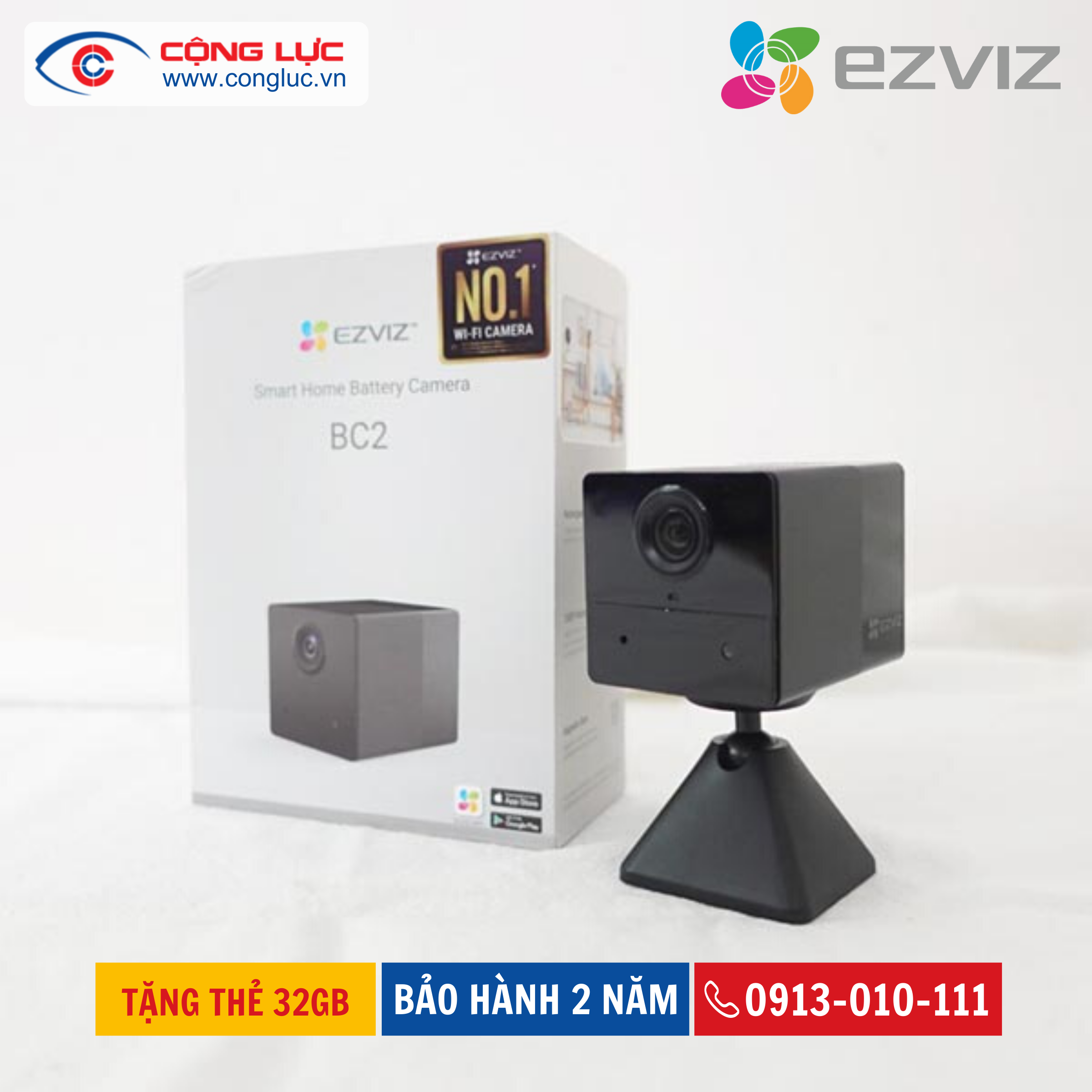 Camera Wifi Ezviz BC2 Chạy Bằng Pin