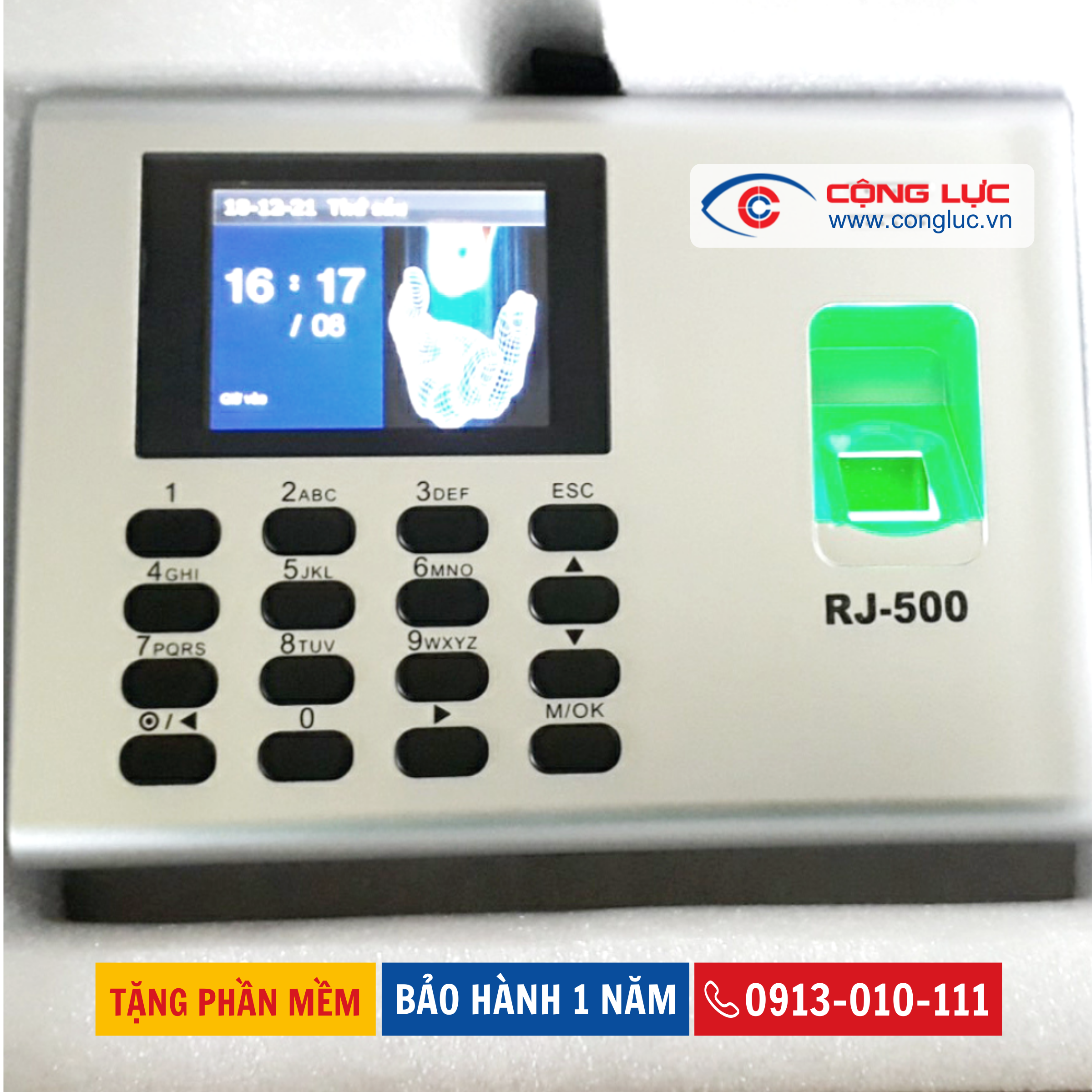Máy Chấm Công Vân Tay Ronald Jack RJ500