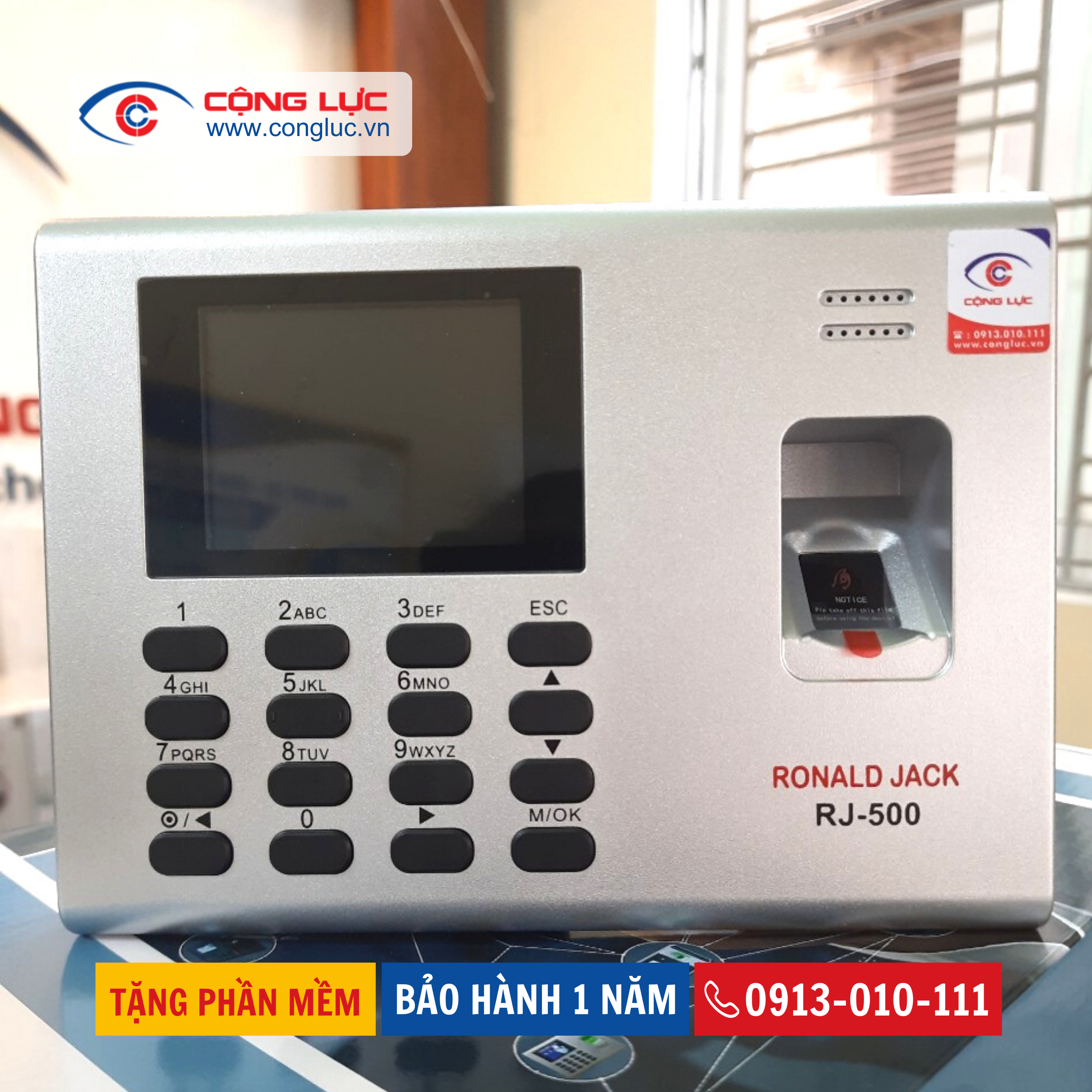 Máy Chấm Công Vân Tay Ronald Jack RJ500