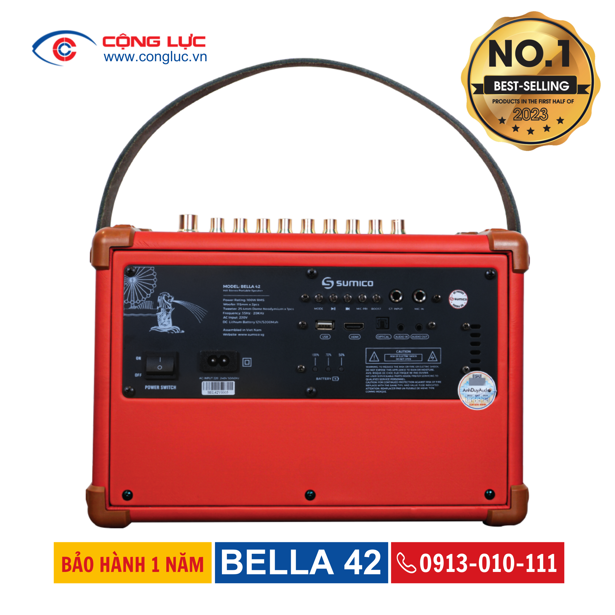 Loa Karaoke Di Động Sumico Bella 42