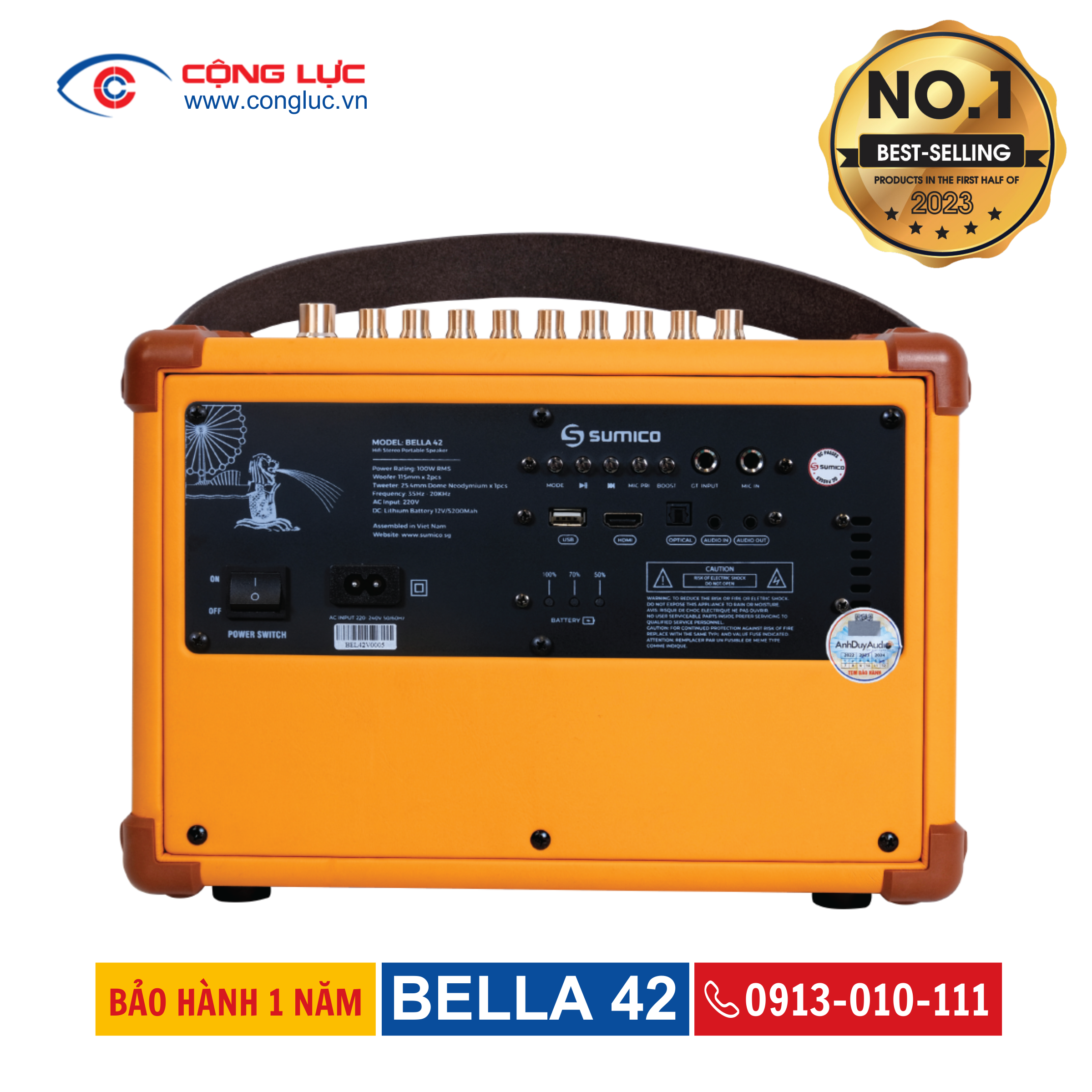 Loa Karaoke Di Động Sumico Bella 42