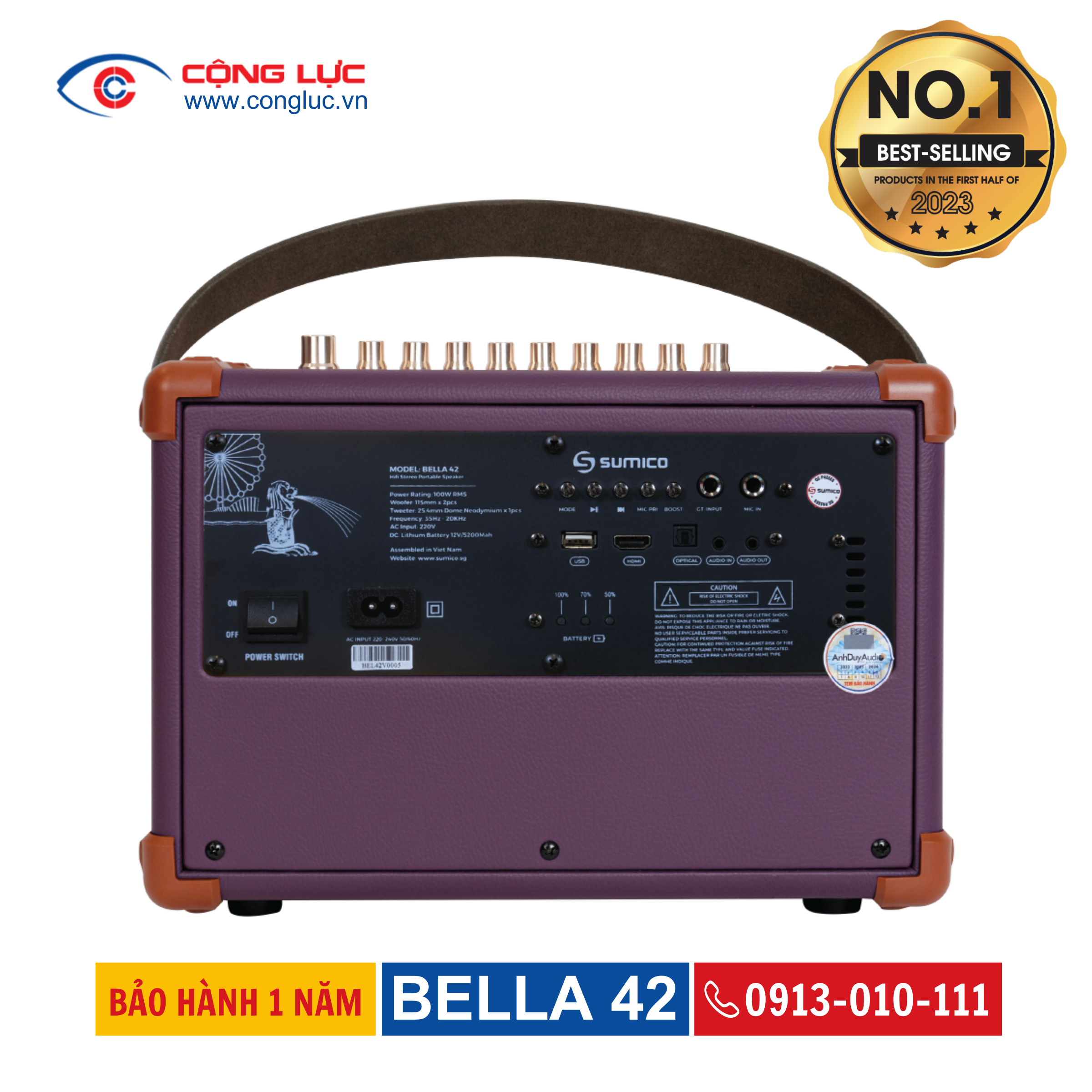 Loa Karaoke Di Động Sumico Bella 42