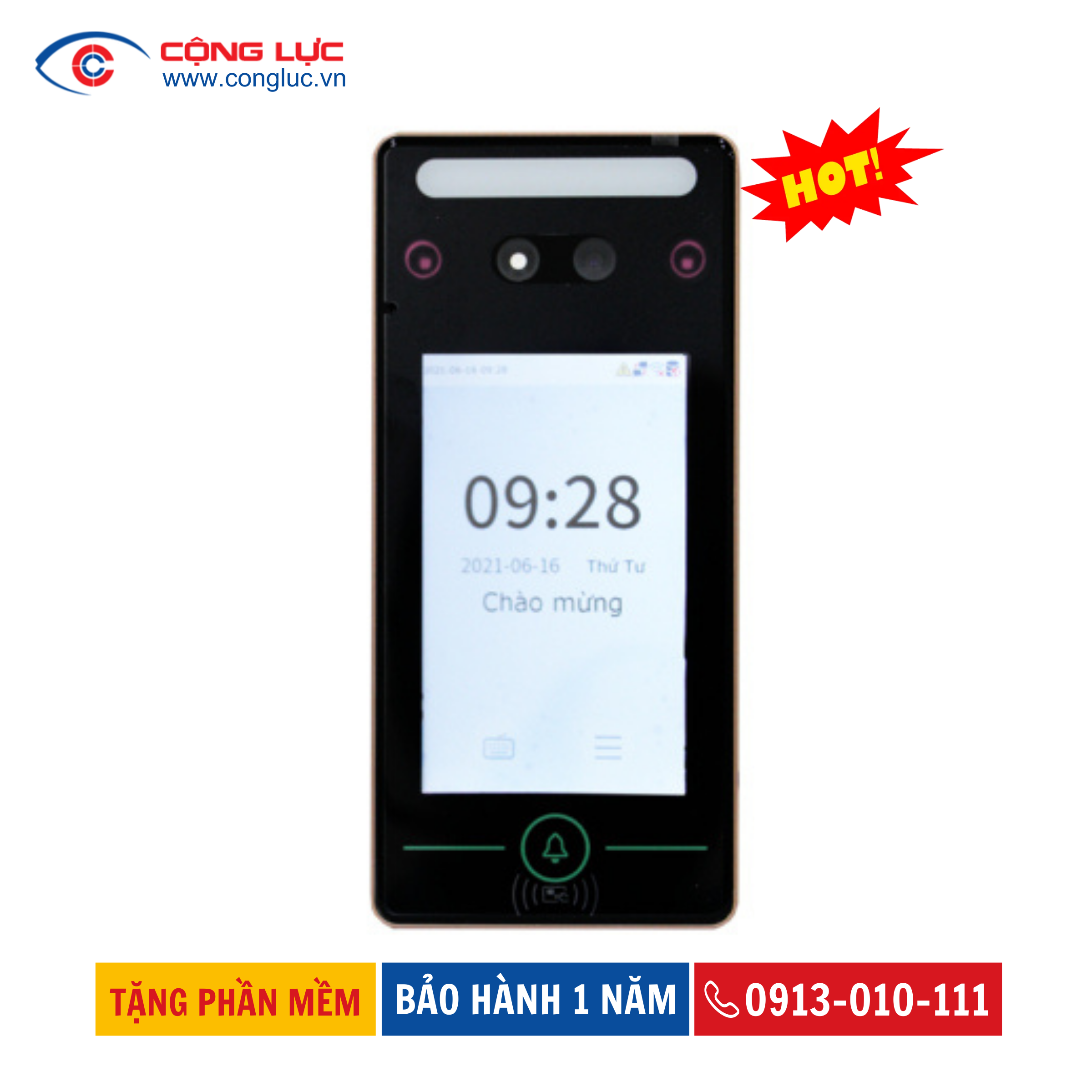 Máy Chấm Công Khuôn Mặt Ronald Jack FA3000
