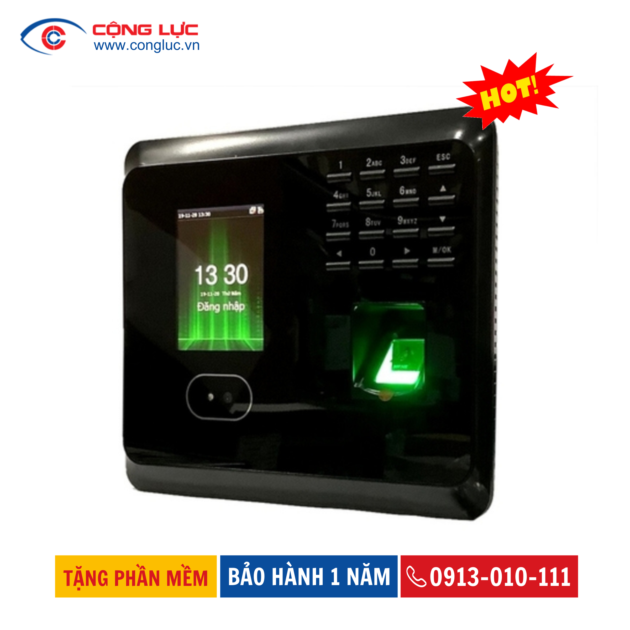 Máy Chấm Công Khuôn Mặt Ronald Jack MB-300