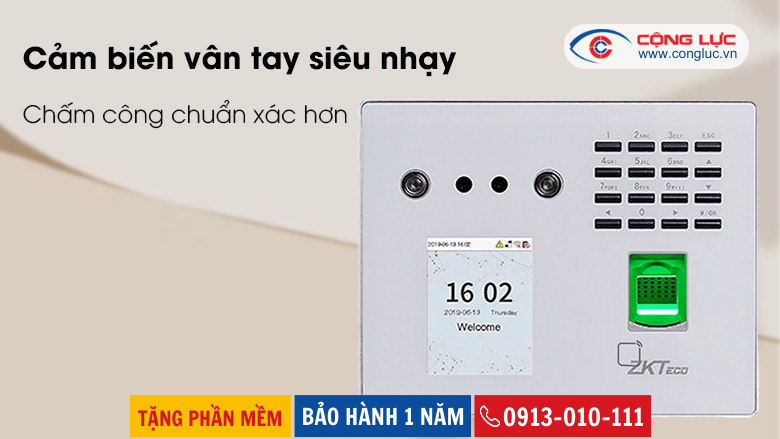 Máy Chấm Công Khuôn Mặt Zkteco MB40-VL