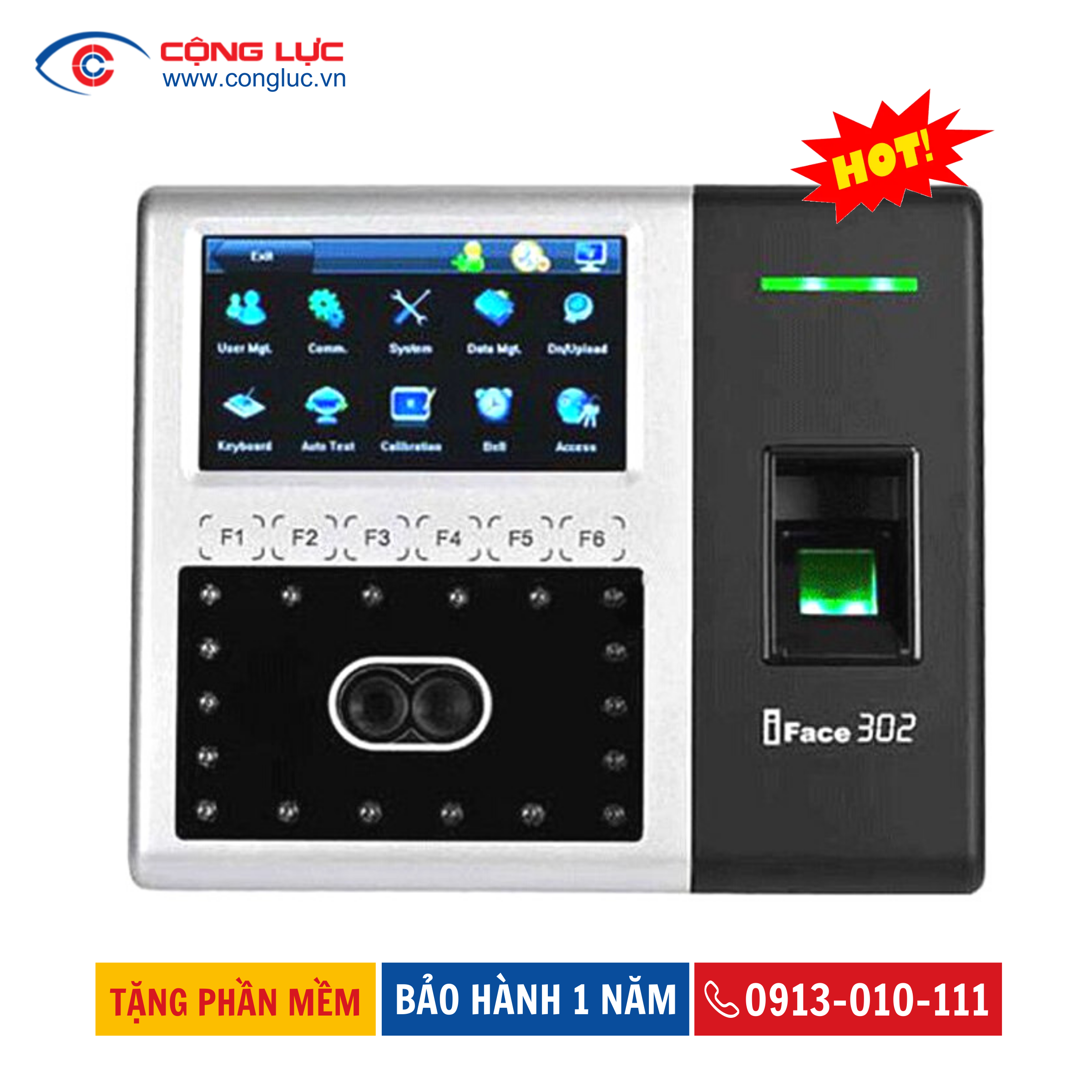 Máy chấm công khuôn mặt Ronald Jack IFACE302