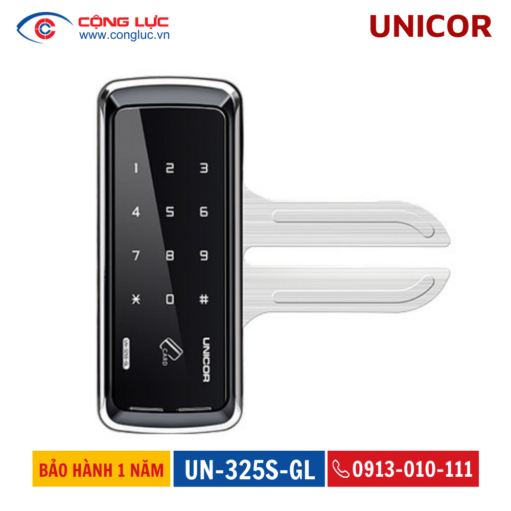 Khóa cửa kính Unicor UN-325S-GL