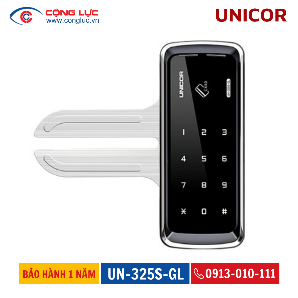 Khóa cửa kính Unicor UN-325S-GL